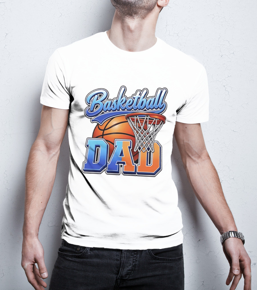 Basketball Dad Father Hoops Sports Fan Basketball Gift Dad T-Shirt