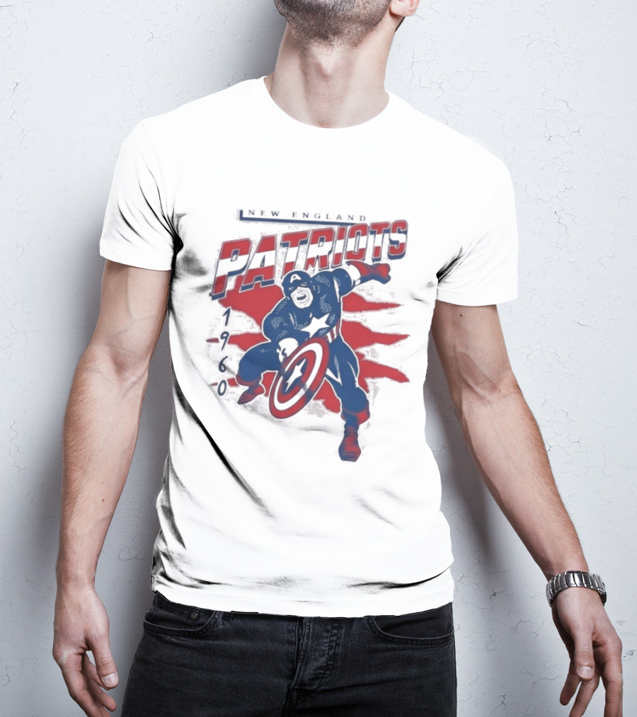 New England Patriots Captain America 2026 T-Shirt