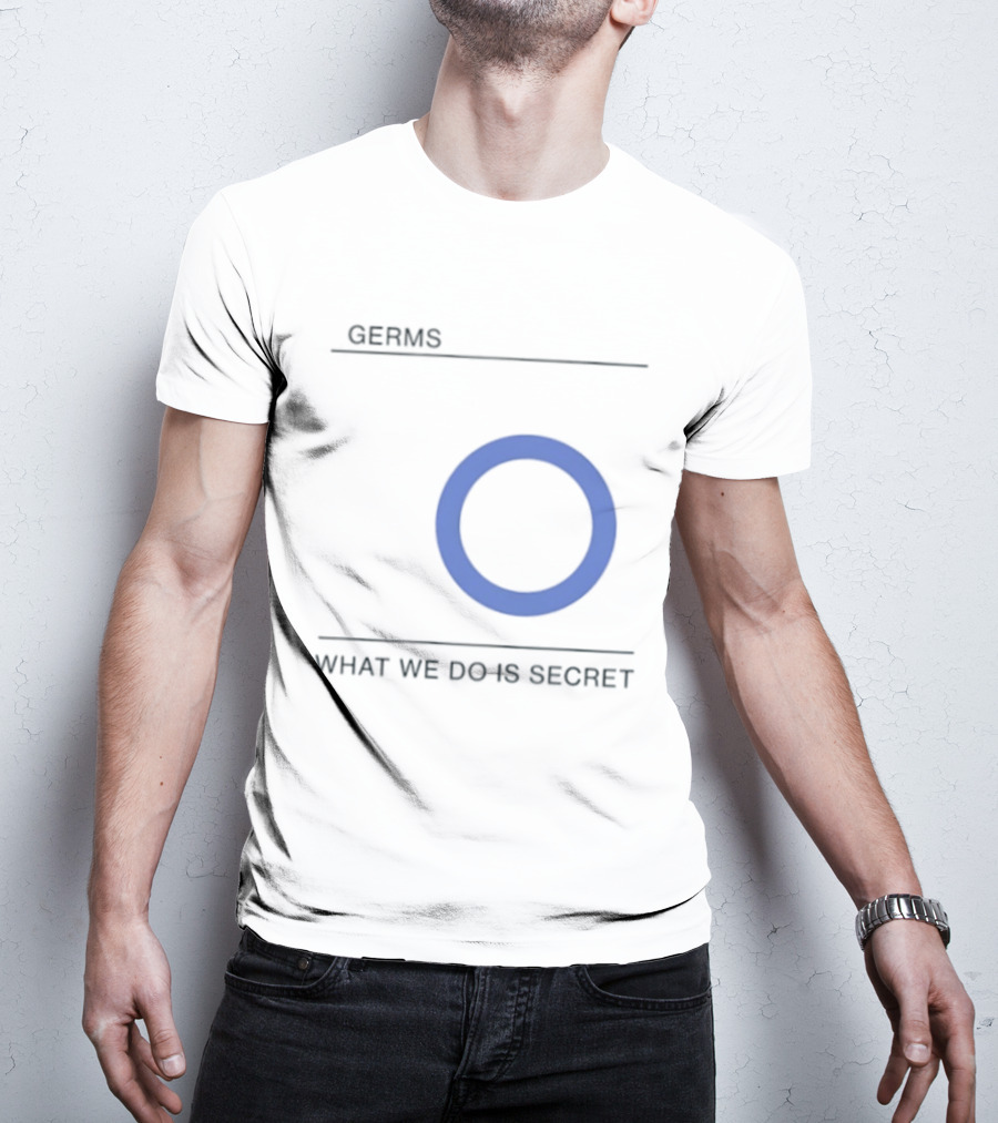 Germs What We Do Is Secret Punk Rock Blue Circle Icon Darby Crash T-Shirt