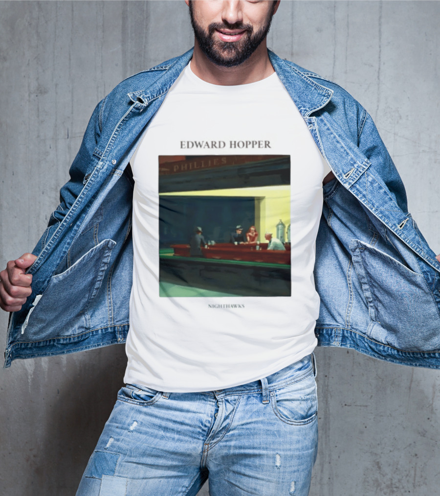Edward Hopper Nighthawks Phillies Painting T-Shirt