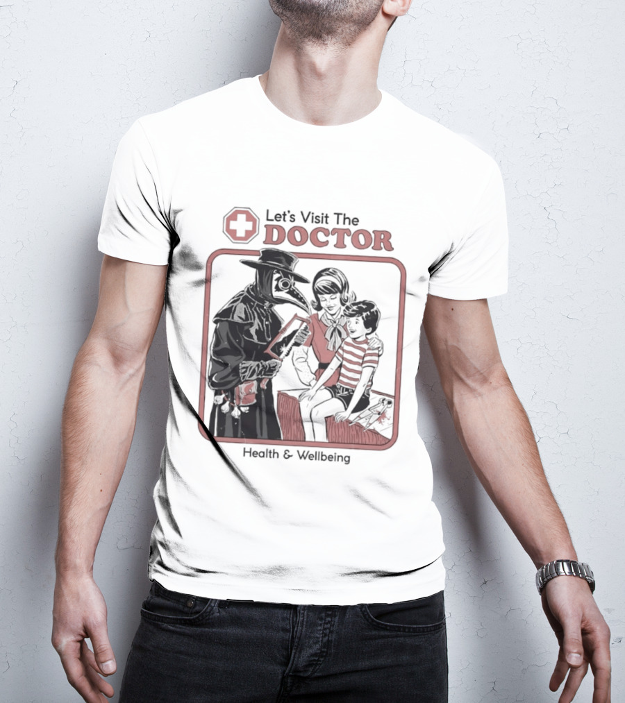 Let's Visit The Doctor Health And Wellbeing Vintage Medical Scene T-Shirt
