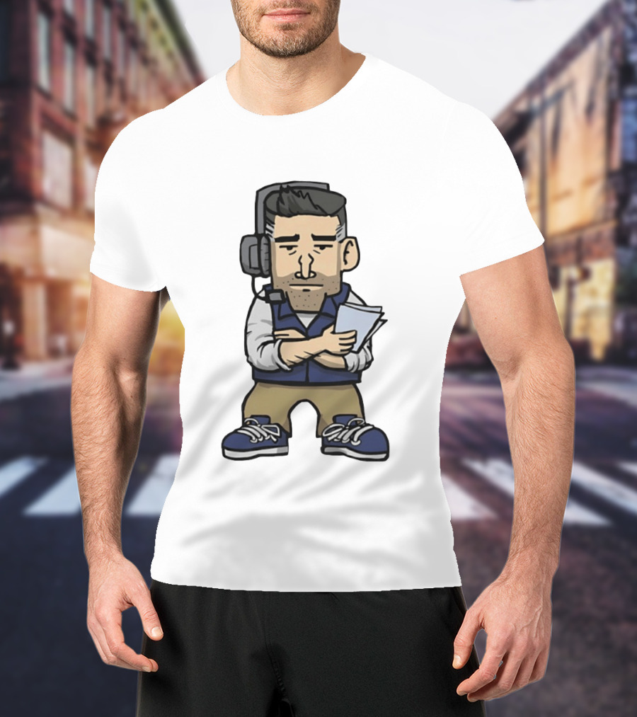 New England Patriots Mini Vrabel Mike Vrabel Football Coach Caricature T-Shirt