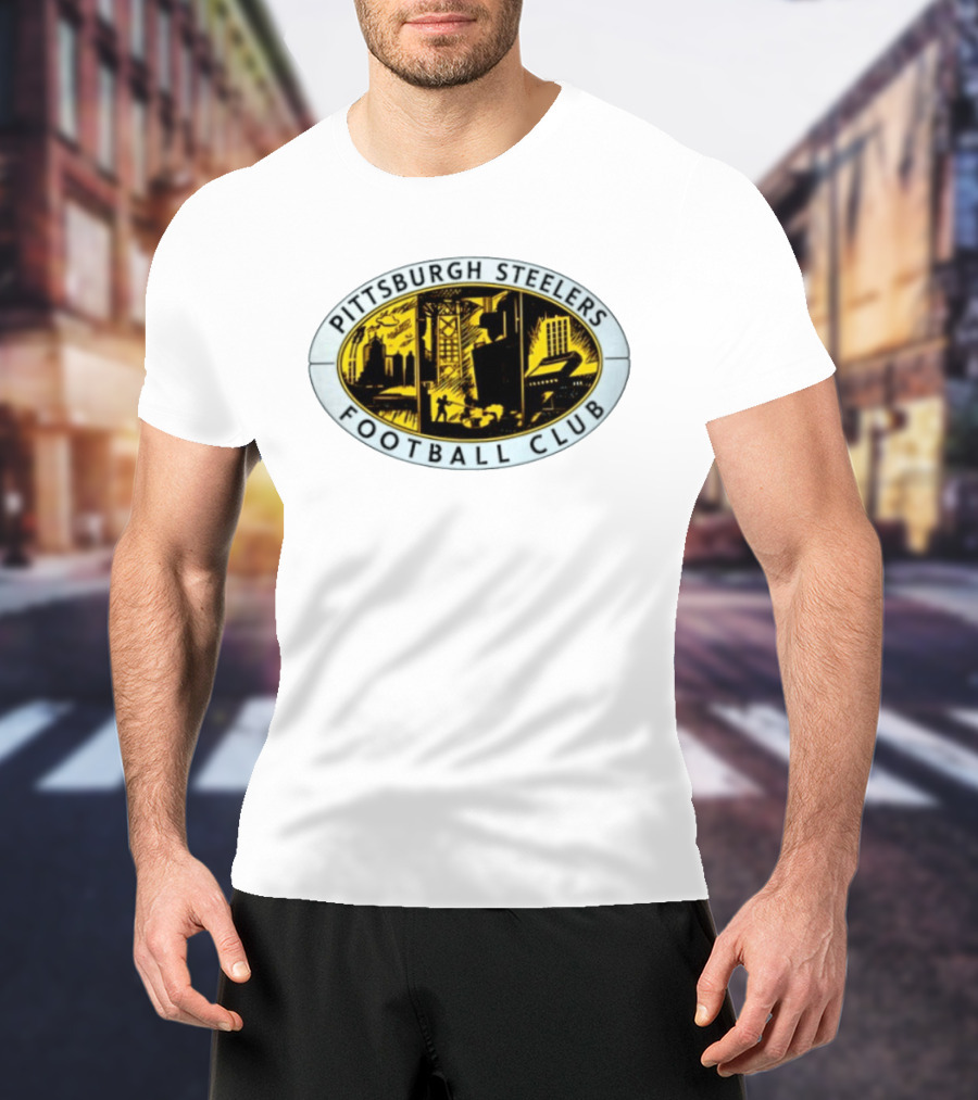 Pittsburgh Steelers Football Club Urban Skyline Distressed T-Shirt