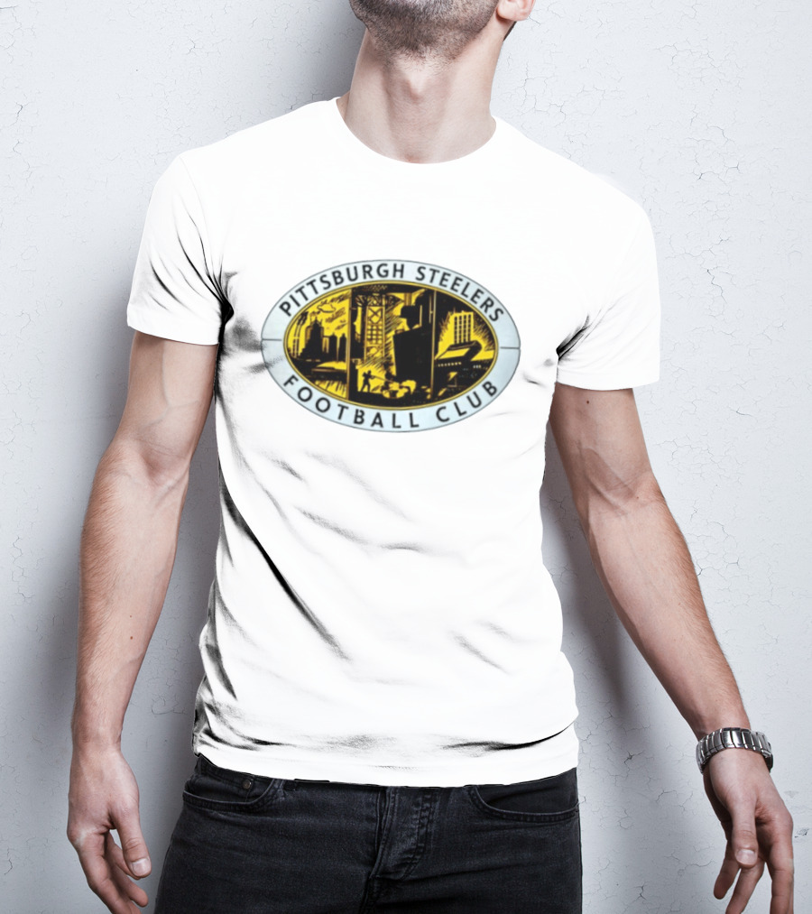 Pittsburgh Steelers Football Club Urban Skyline Distressed T-Shirt