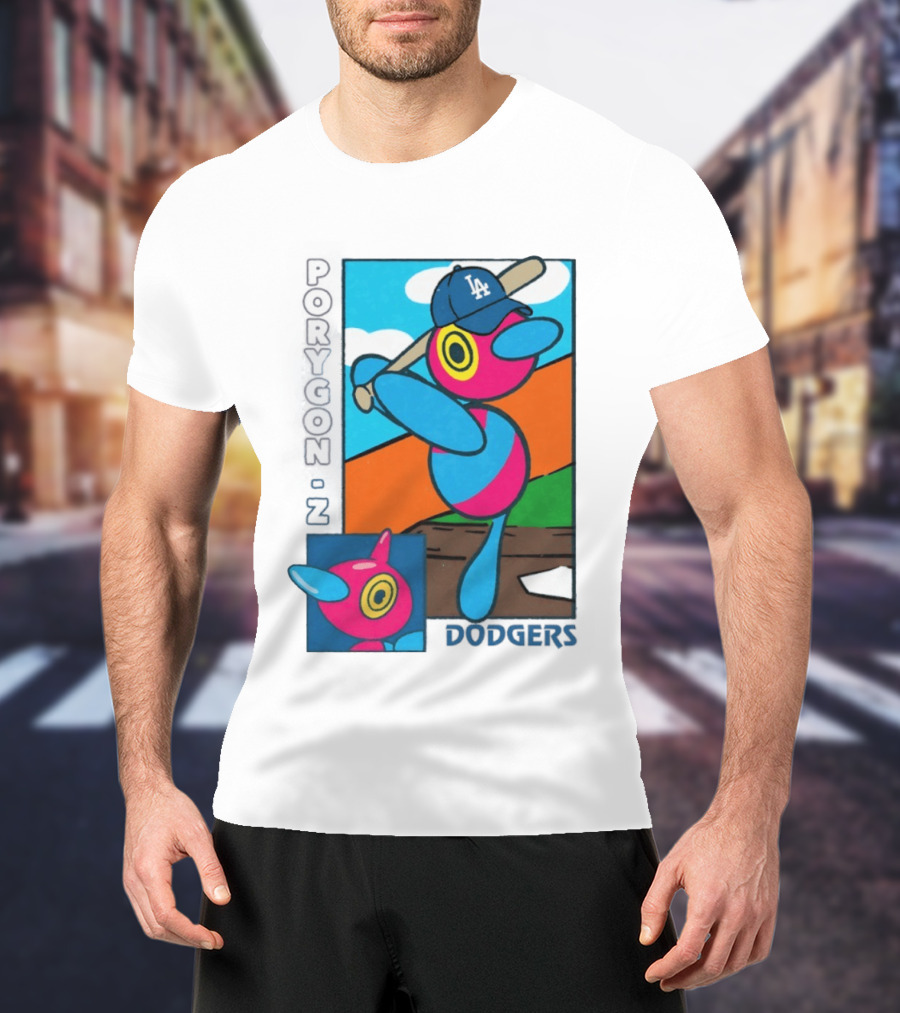 Porygon Z Los Angeles Dodgers Baseball Pokémon T-Shirt
