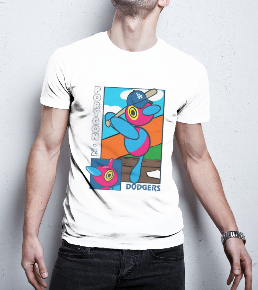 Porygon Z Los Angeles Dodgers Baseball Pokémon T-Shirt