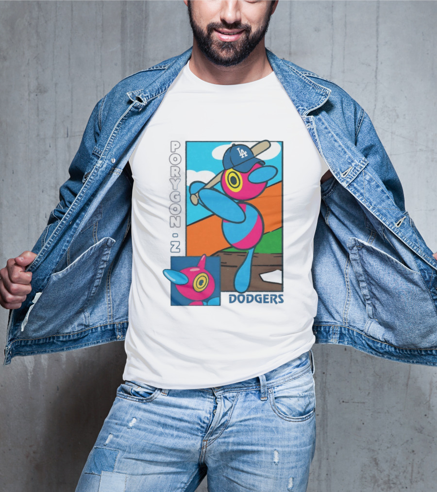 Porygon Z Los Angeles Dodgers Baseball Pokémon T-Shirt