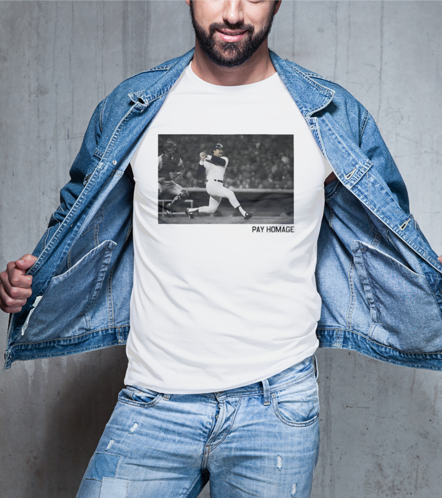 Reggie Jackson New York Yankees Baseball Pay Homage Iconic Swing Moment T-Shirt