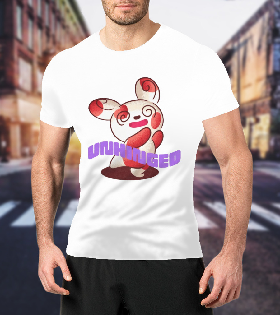 Spinda Unhinged Bunny Rabbit Cartoon Spiral Eyes T-Shirt