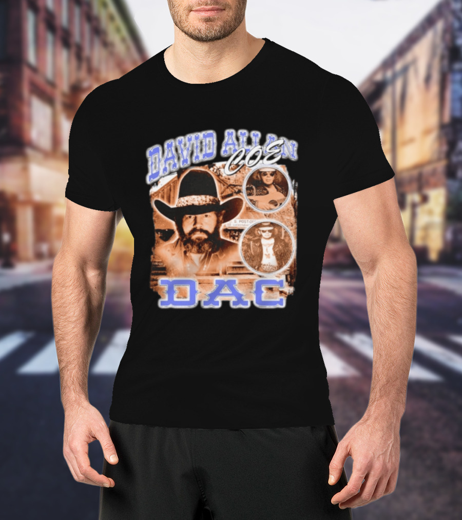 David Allan Coe DAC Cowboy Hat Sunglasses Collage T-Shirt