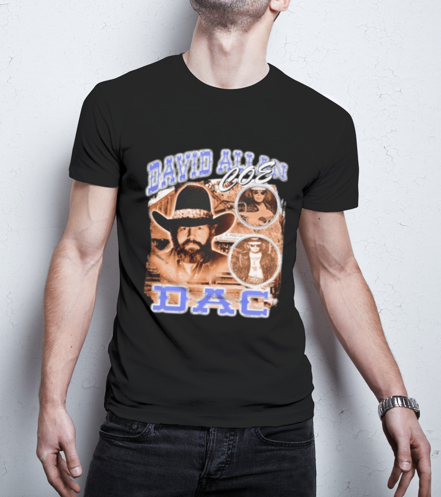 David Allan Coe DAC Cowboy Hat Sunglasses Collage T-Shirt