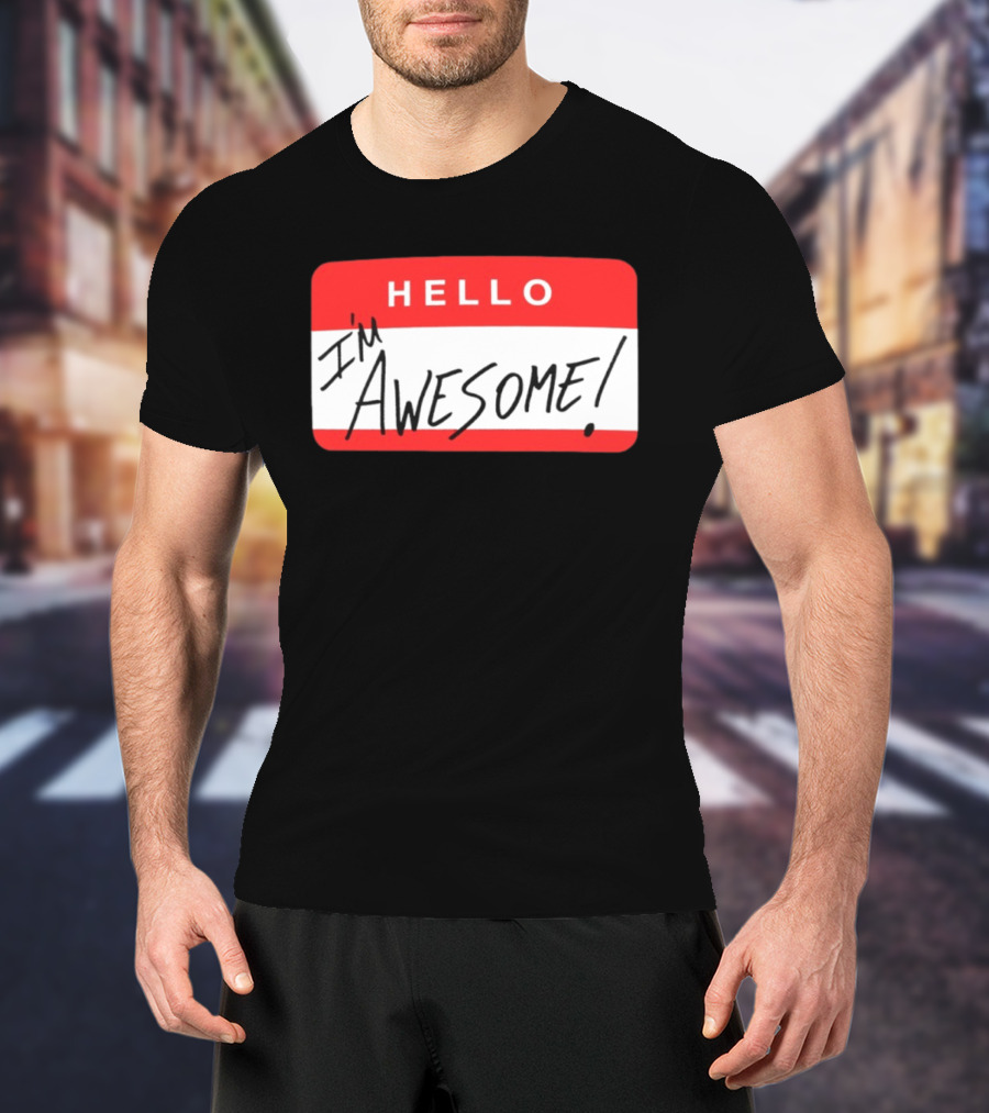 The Miz WWE Hello I'm Awesome Badge Стicker T-Shirt