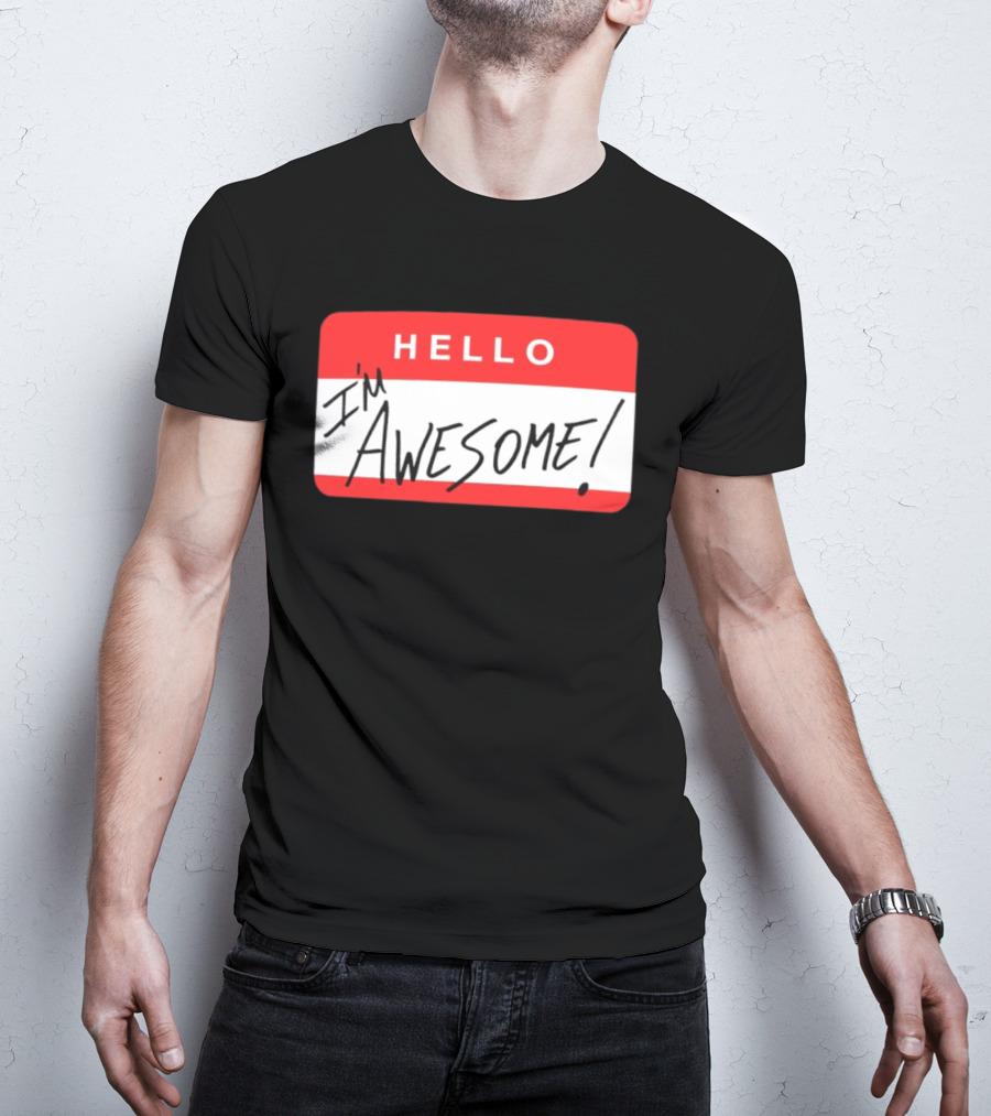The Miz WWE Hello I'm Awesome Badge Стicker T-Shirt