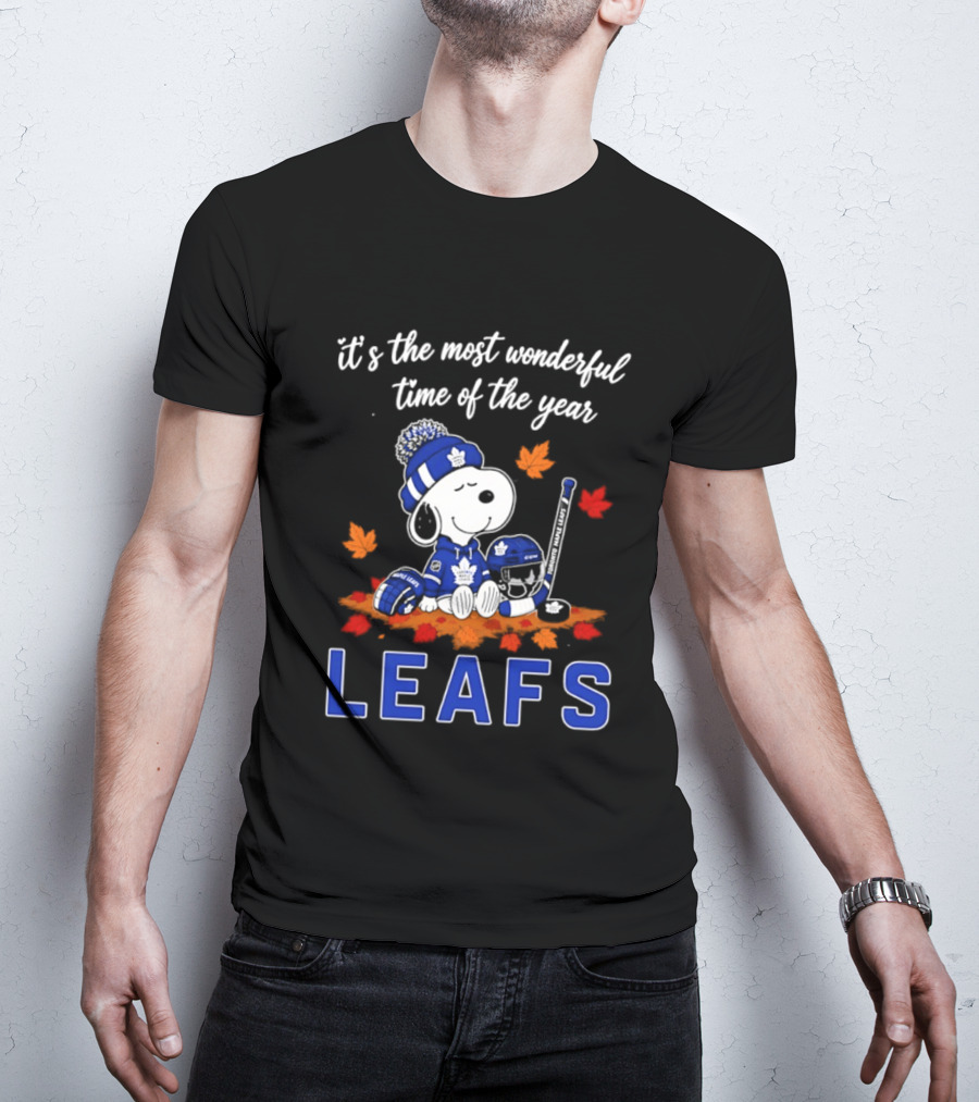 Toronto Maple Leafs Snoopy Halloween 2026 It's The Most Wonderful Time Of The Year Leafs T-Shirt