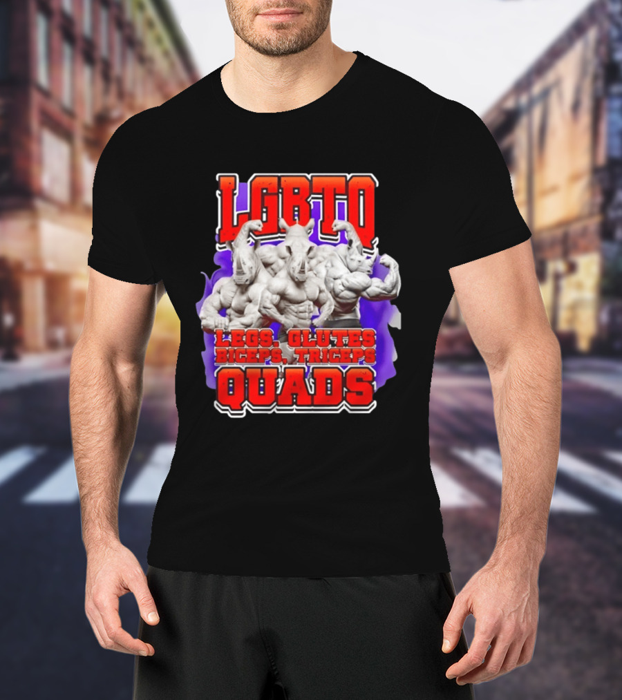 LGBTQ Rhino Legs Glutes Biceps Triceps Quads Fitness Bodybuilding T-Shirt