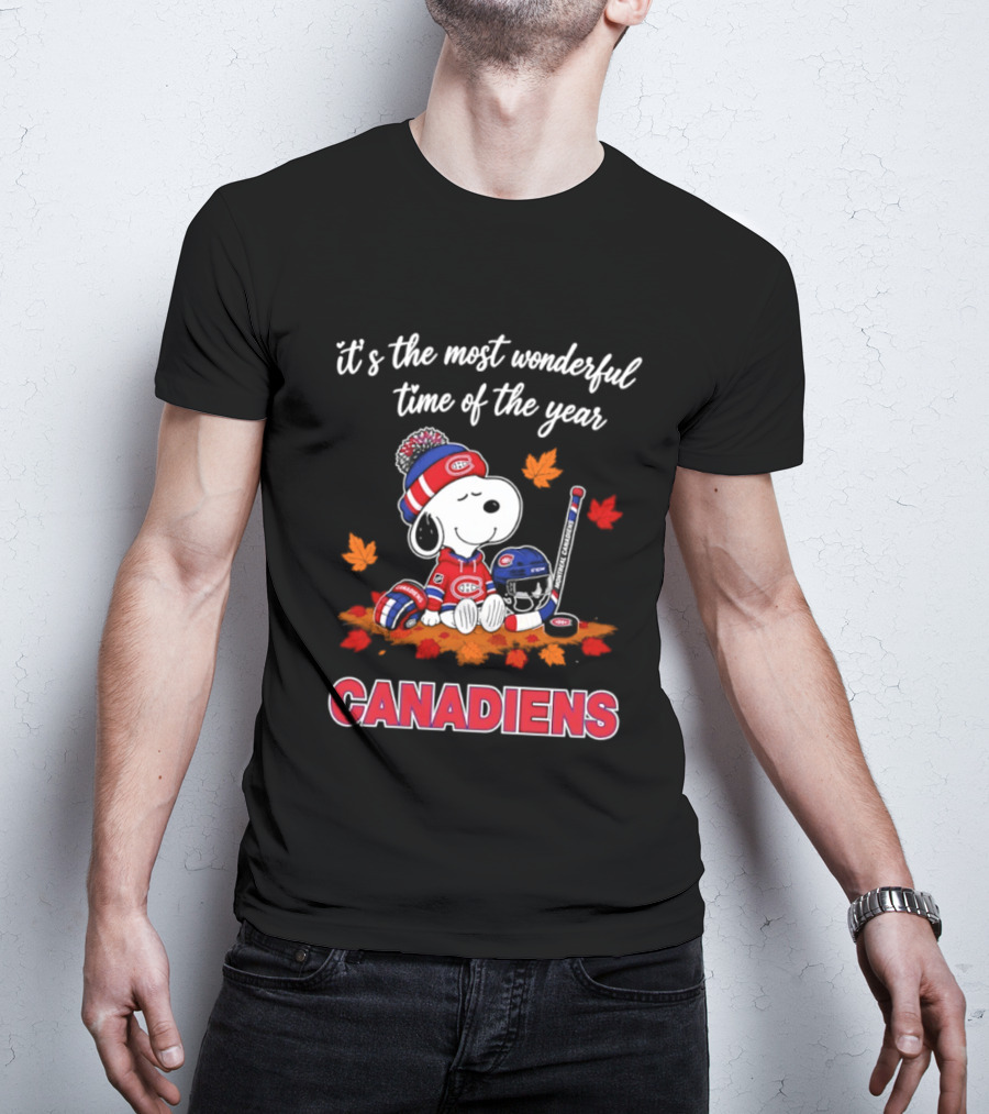 Canadiens Snoopy It's The Most Wonderful Time Of The Year Halloween 2026 T-Shirt