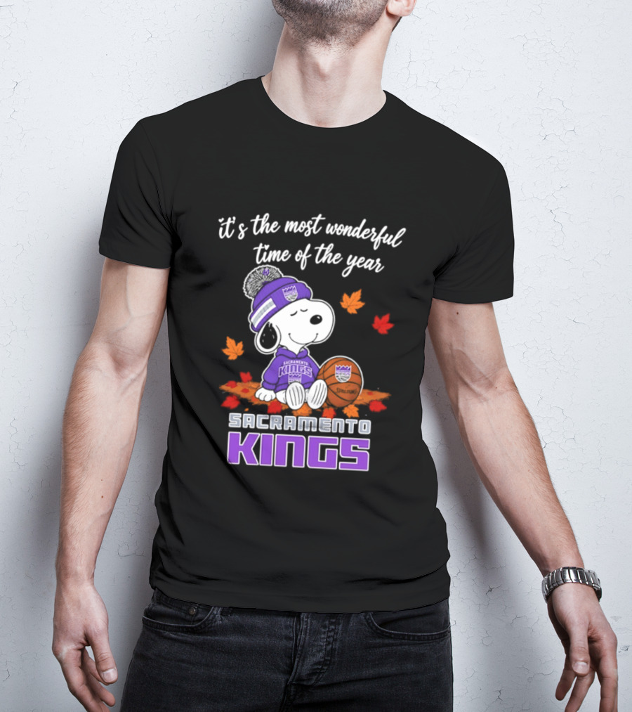 Sacramento Kings Snoopy Halloween It's The Most Wonderful Time Of The Year T-Shirt