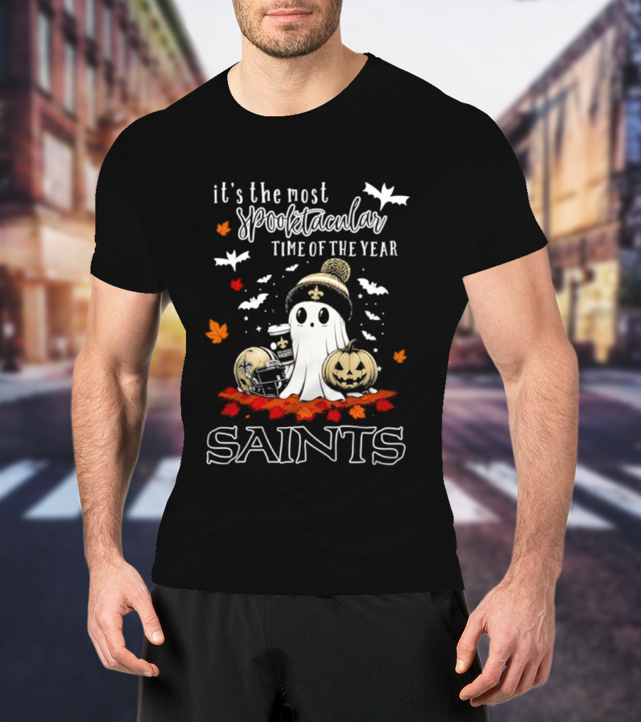 New Orleans Saints Halloween Ghost 2026 It's The Most Spooktacular Time Of The Year T-Shirt