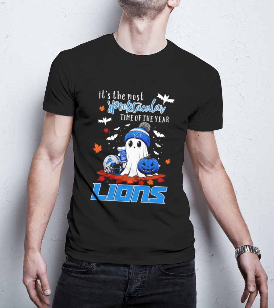 Detroit Lions Halloween Ghost Spooktacular Time Of The Year 2026 T-Shirt
