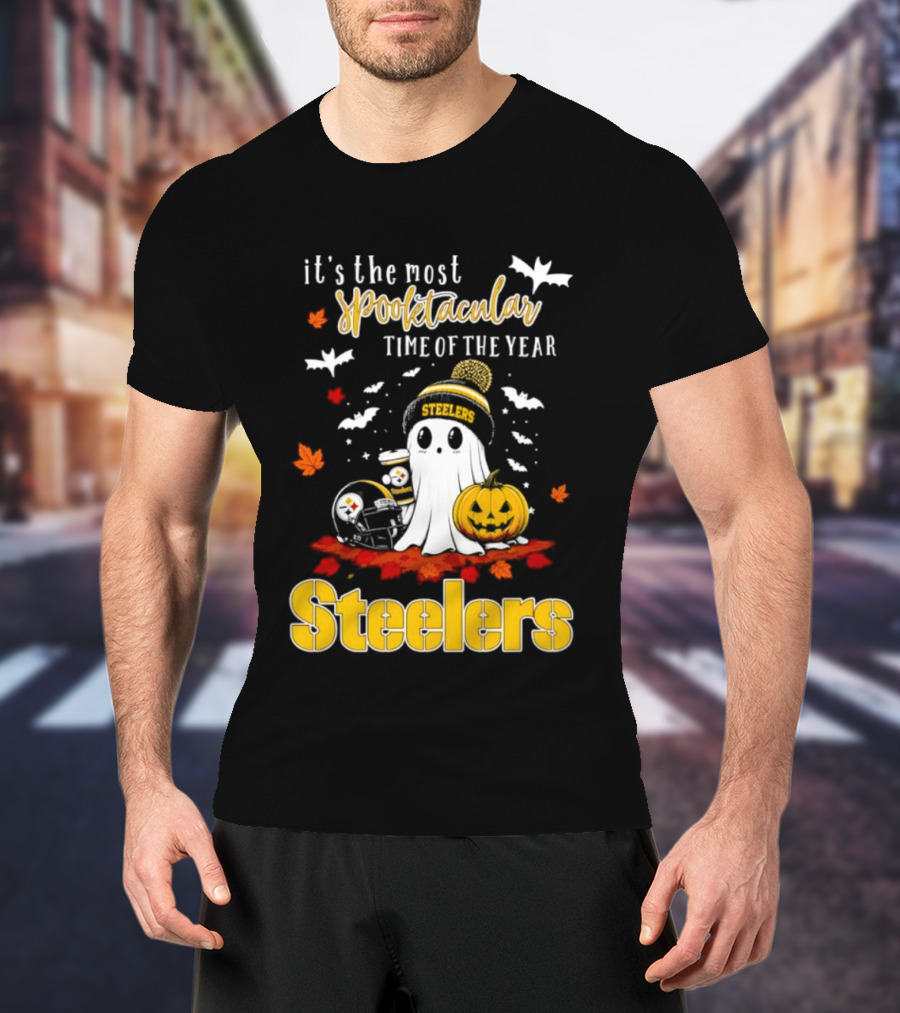 Pittsburgh Steelers Halloween 2026 Spooktacular Time Ghost Pumpkin Football T-Shirt