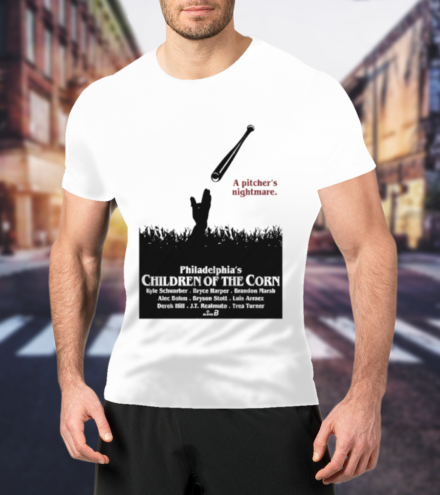 Philadelphia Phillies A Pitcher's Nightmare Children Of The Corn T-Shirt