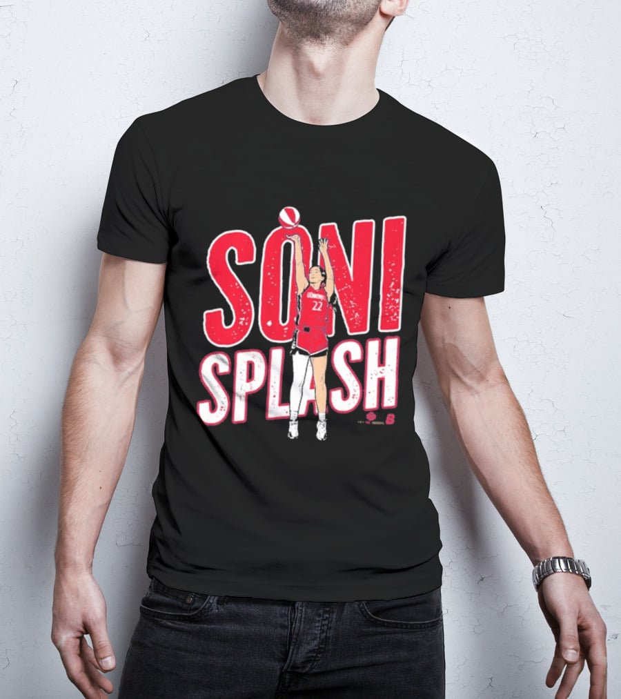 Soni Splash Basketball Player Red Uniform Number 22 T-Shirt