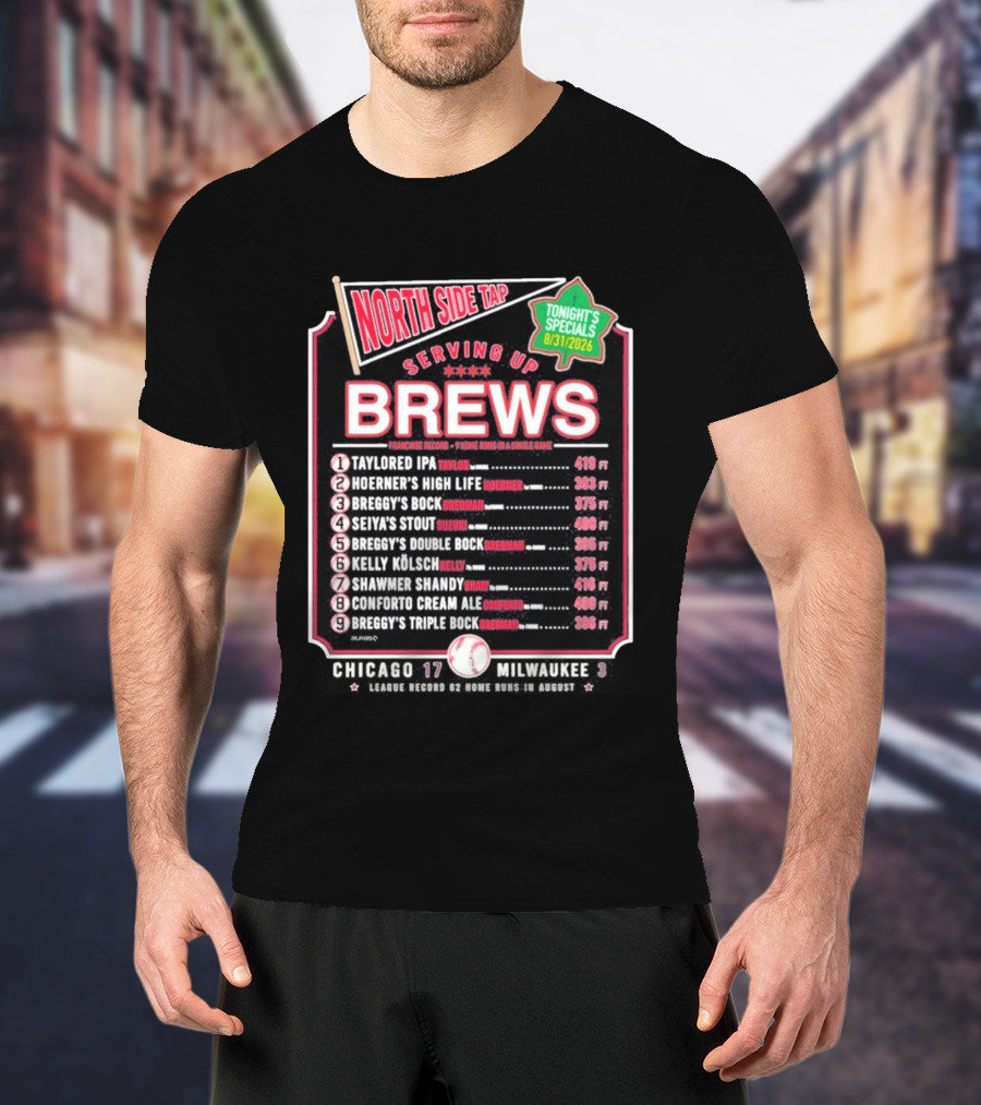 North Side Tap Serving Brews Tonight's Specials Taylored IPA Hoerner's High Life Breggy's Bock T-Shirt
