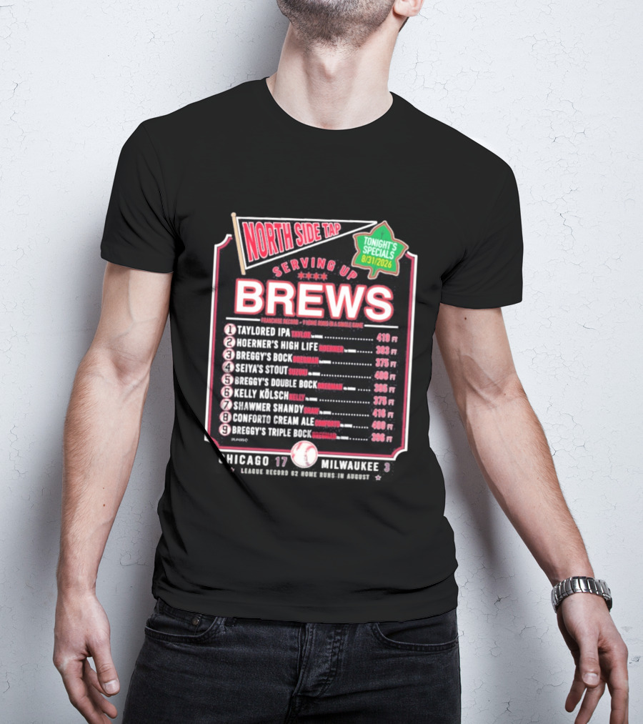 North Side Tap Serving Brews Tonight's Specials Taylored IPA Hoerner's High Life Breggy's Bock T-Shirt