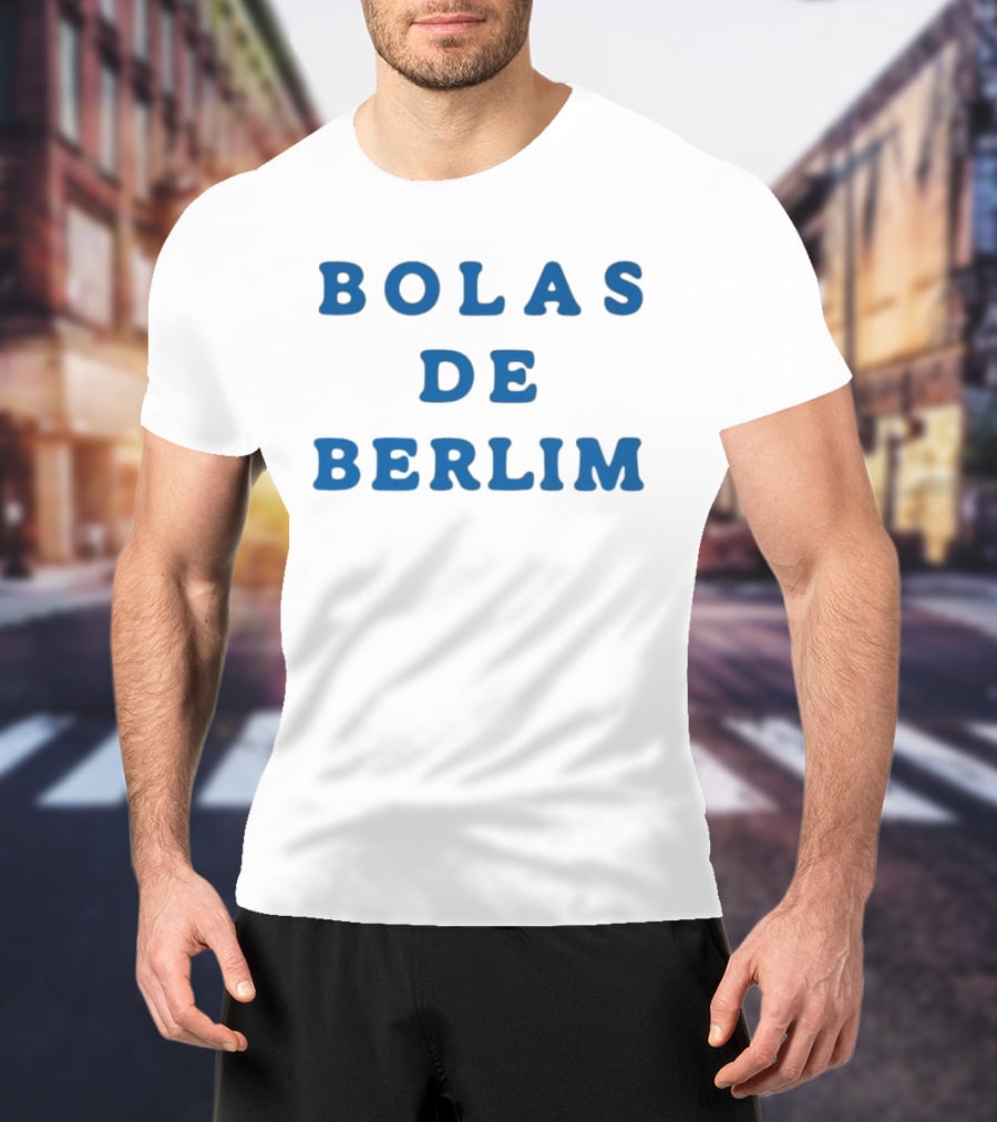 Bolas De Berlim Blue Lettering T-Shirt