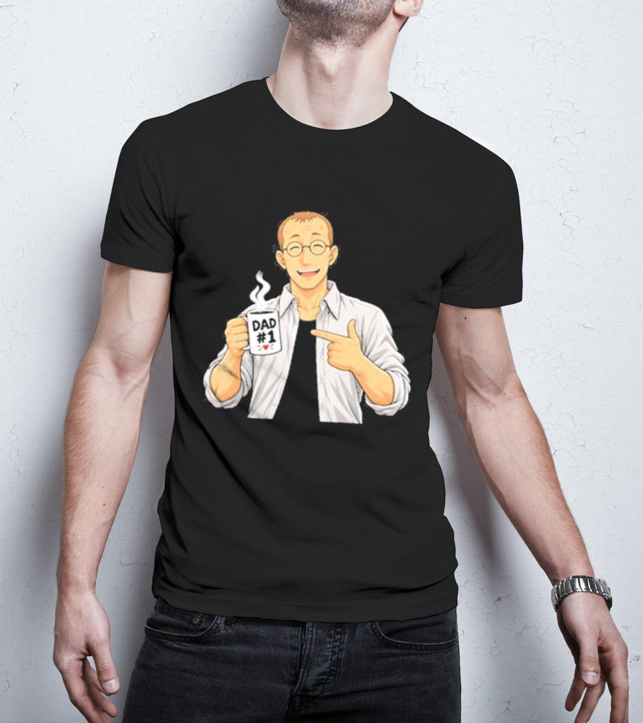 Shou Tucker Dad #1 Anime Character Holding A Cup T-Shirt