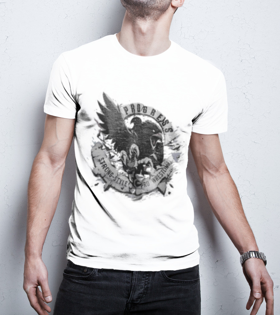 Progress Wrestling Eagle Strong Style Pro Wrestler T-Shirt