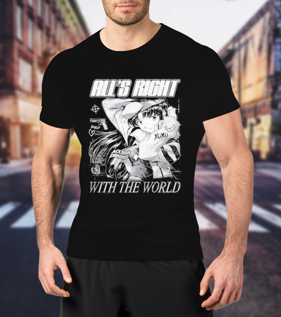 All's Right With The World Misato Katsuragi 90s Anime T-Shirt
