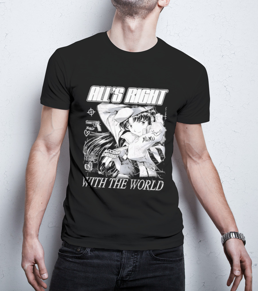 All's Right With The World Misato Katsuragi 90s Anime T-Shirt