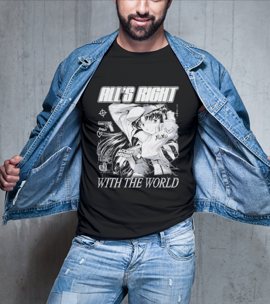 All's Right With The World Misato Katsuragi 90s Anime T-Shirt
