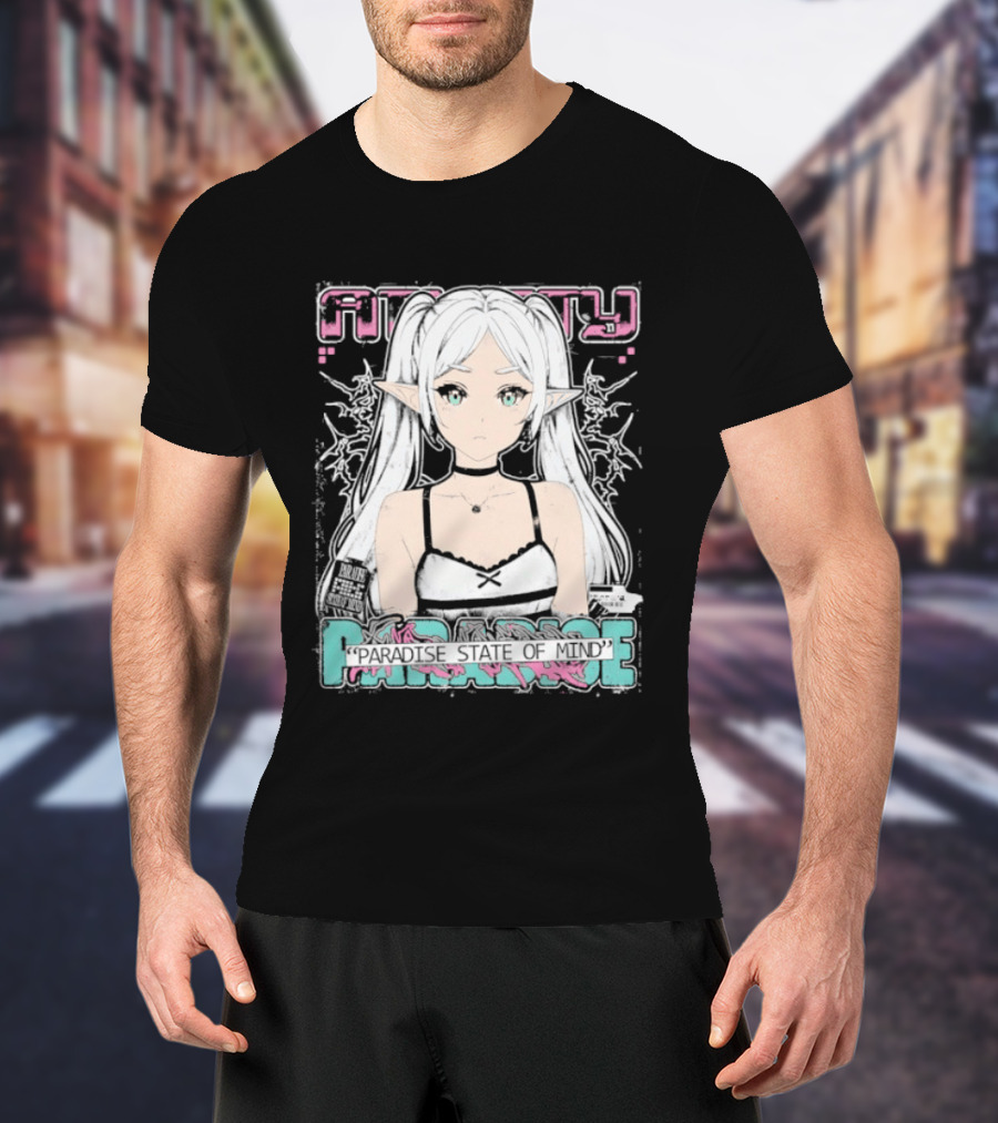 Best Frieren Paradise State Of Mind Anime Aesthetic Elf Girl T-Shirt