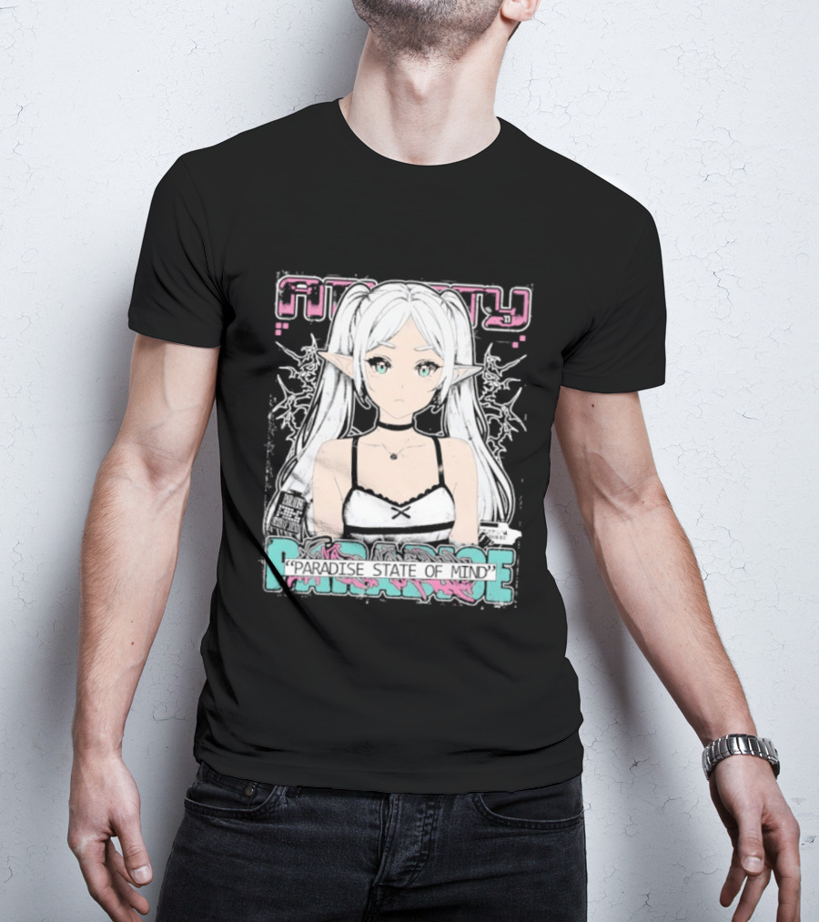 Best Frieren Paradise State Of Mind Anime Aesthetic Elf Girl T-Shirt