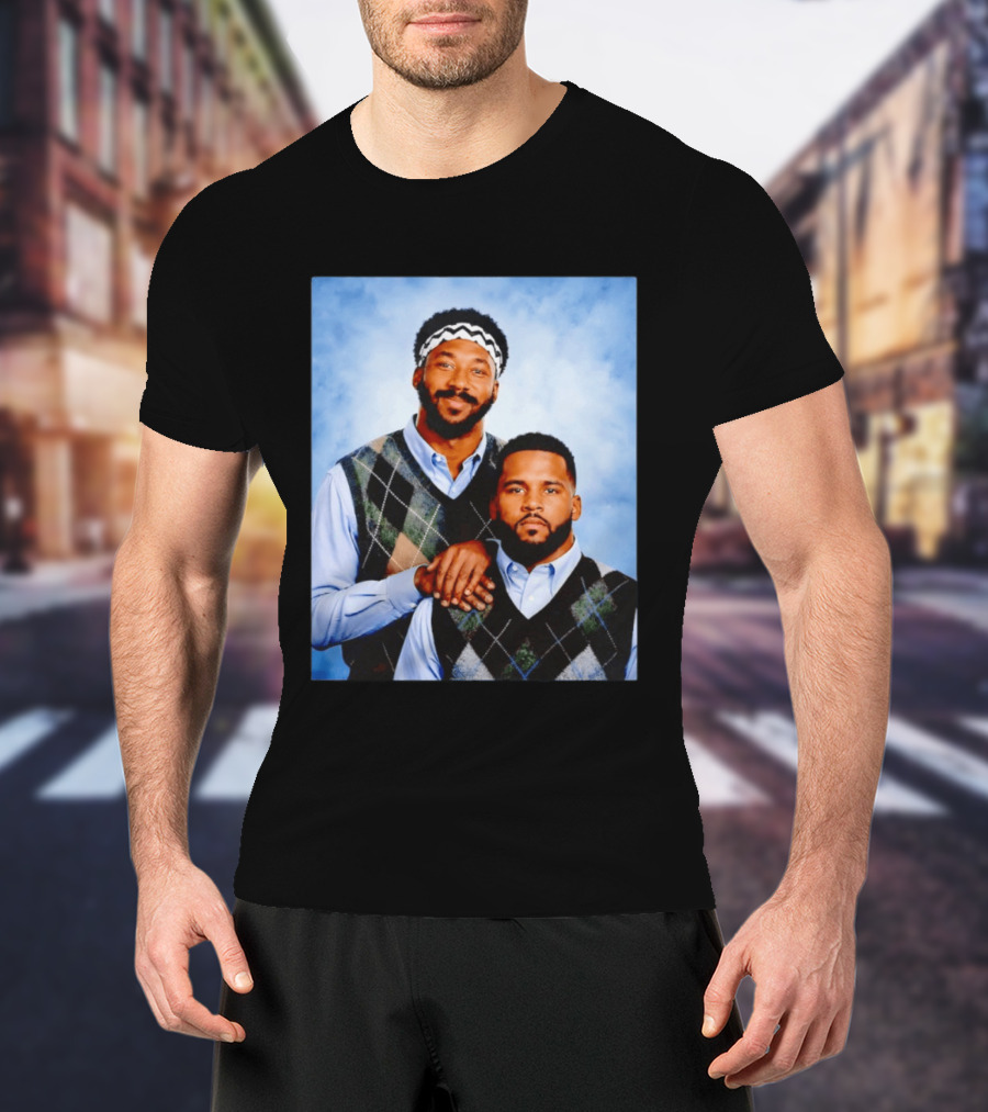 Myles Garrett Aaron Donald Los Angeles Rams Step Brothers T-Shirt