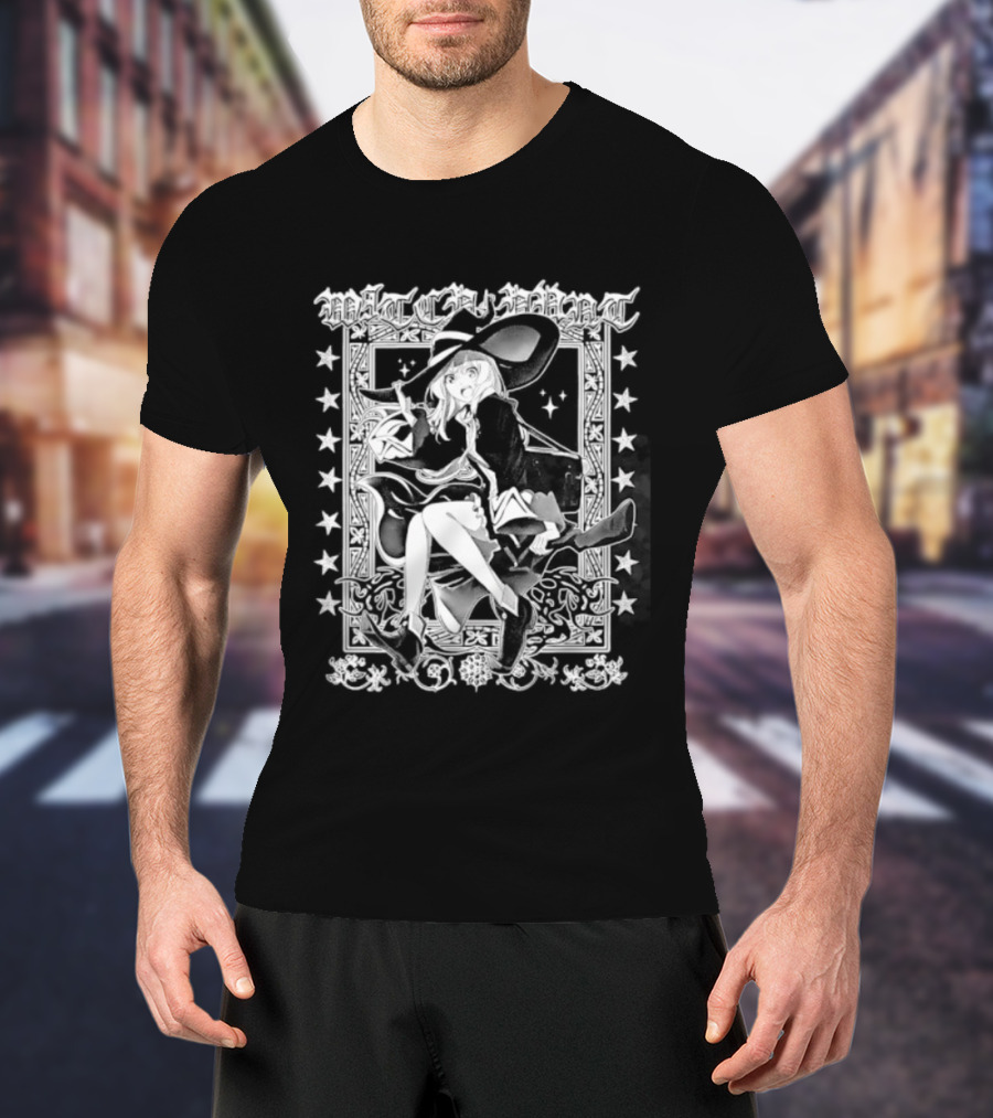 Elaina Witch Craft Anime Girl Manga Magic Gothic Floral Frame T-Shirt