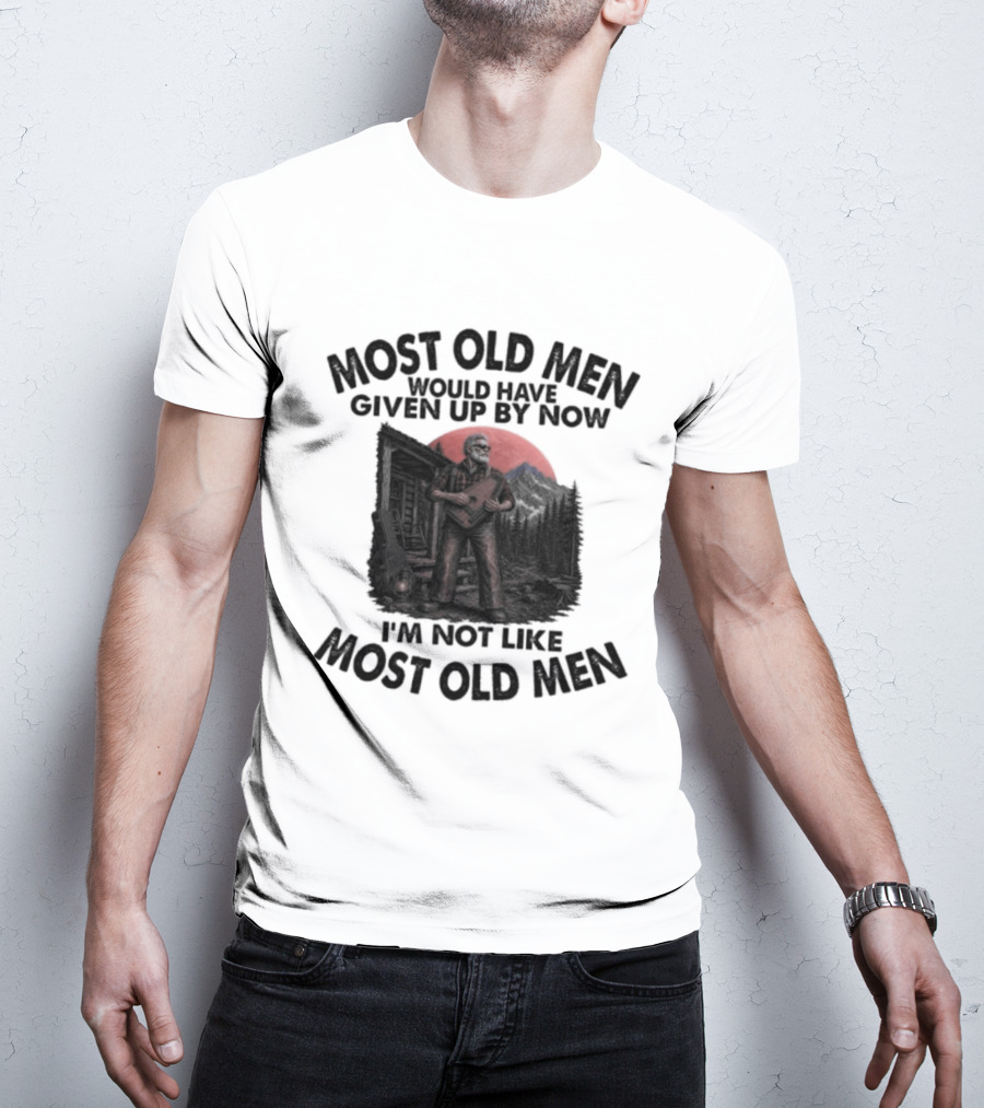 Most Old Men Would Have Given Up By Now Autoharp I'm Not Like Most Old Men T-Shirt