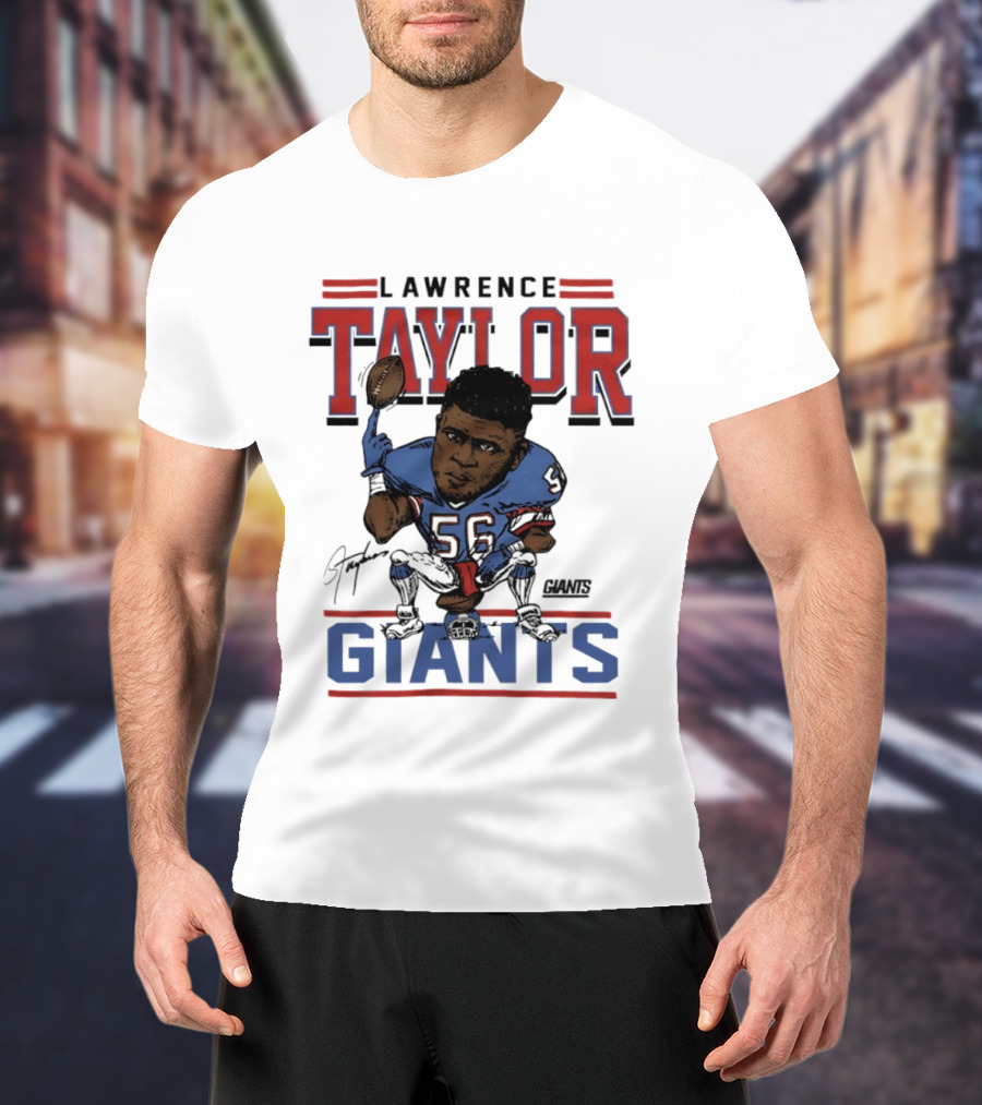 Lawrence Taylor Giants Football Caricature Number 56 T-Shirt