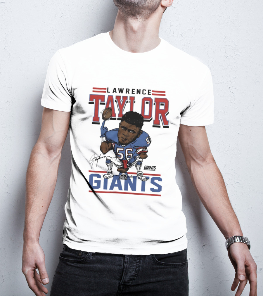 Lawrence Taylor Giants Football Caricature Number 56 T-Shirt
