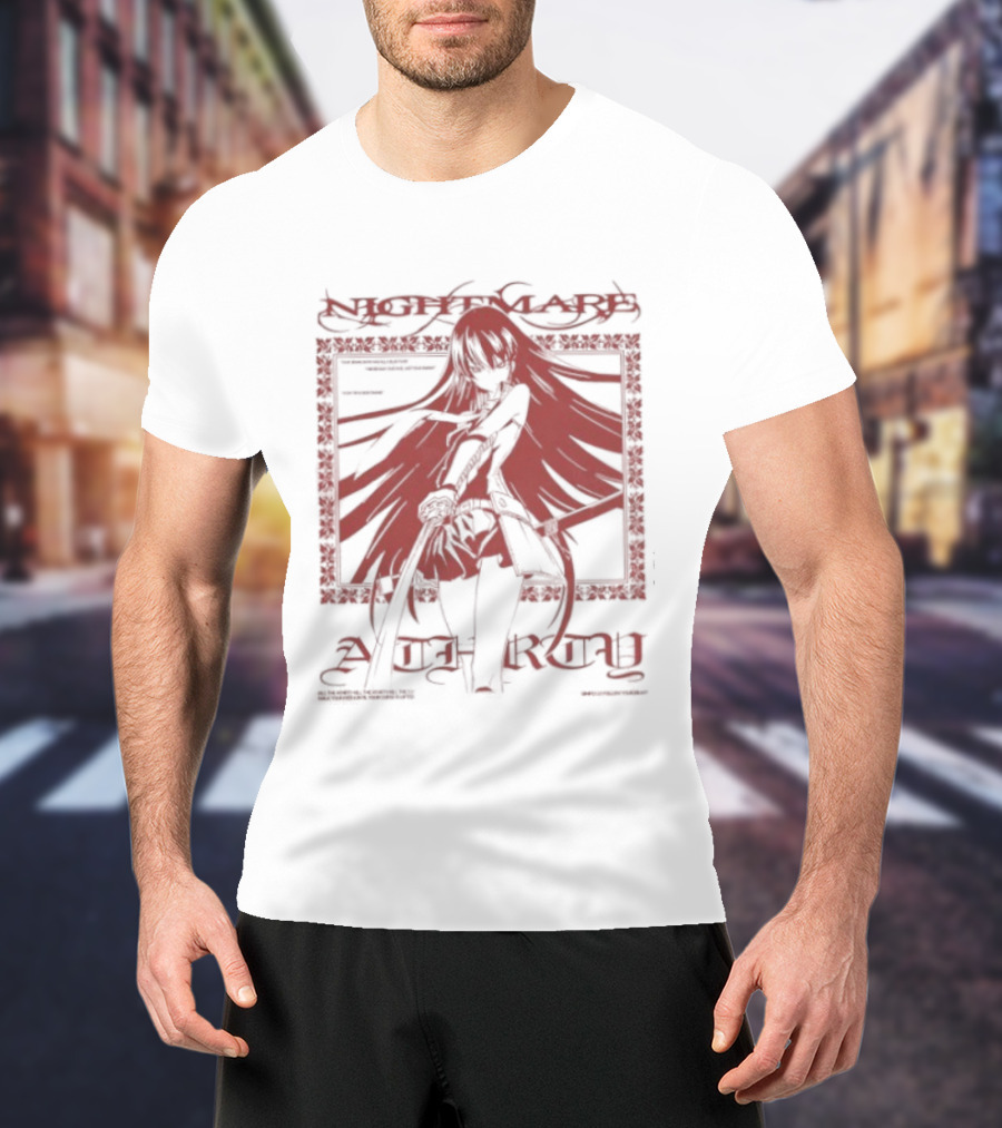 Nightmare Athrty Anime Girl Sword Art Magic Mics Time Warp Famco Brands T-Shirt