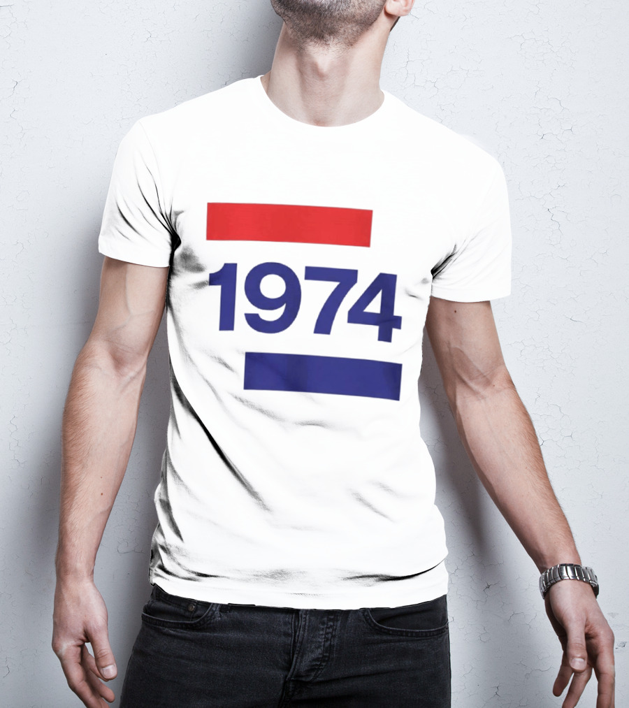 Chris Martin 1974 Vintage Blue And Red Stripes T-Shirt