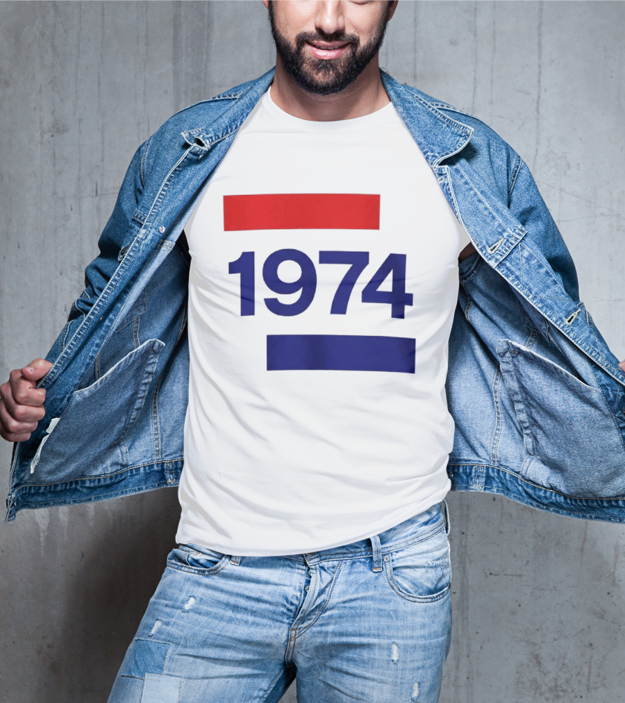 Chris Martin 1974 Vintage Blue And Red Stripes T-Shirt