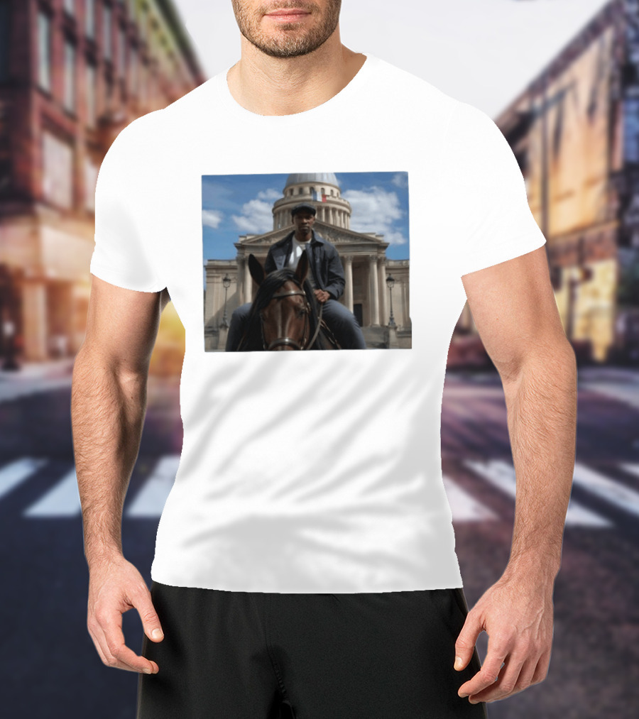 Dolly Parton Lupin Part 4 Assane Diop Horse Riding Pantheon Paris Netflix Series T-Shirt