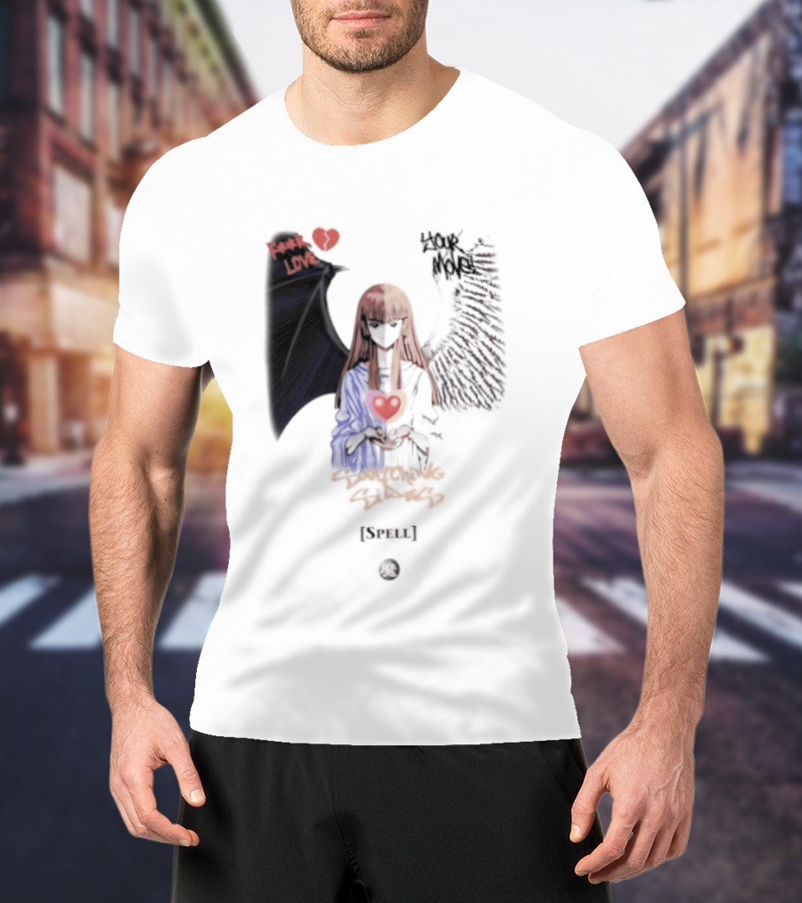 Yu Gi Oh Fuck Love Your Move Switching Sides Spell Dark Angel Heart T-Shirt