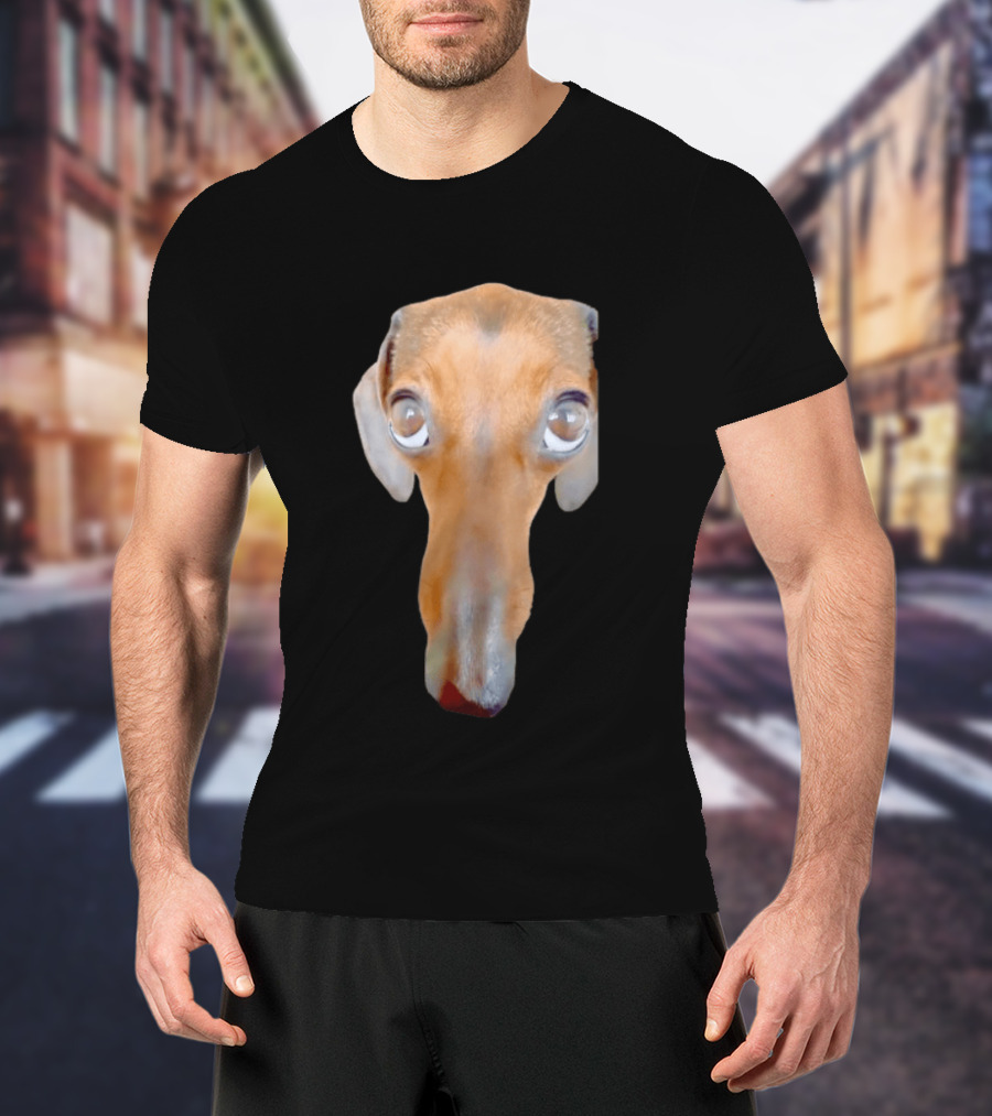 Big Ol Weiner Dog Dachshund Puppy Face Funny Novelty T-Shirt