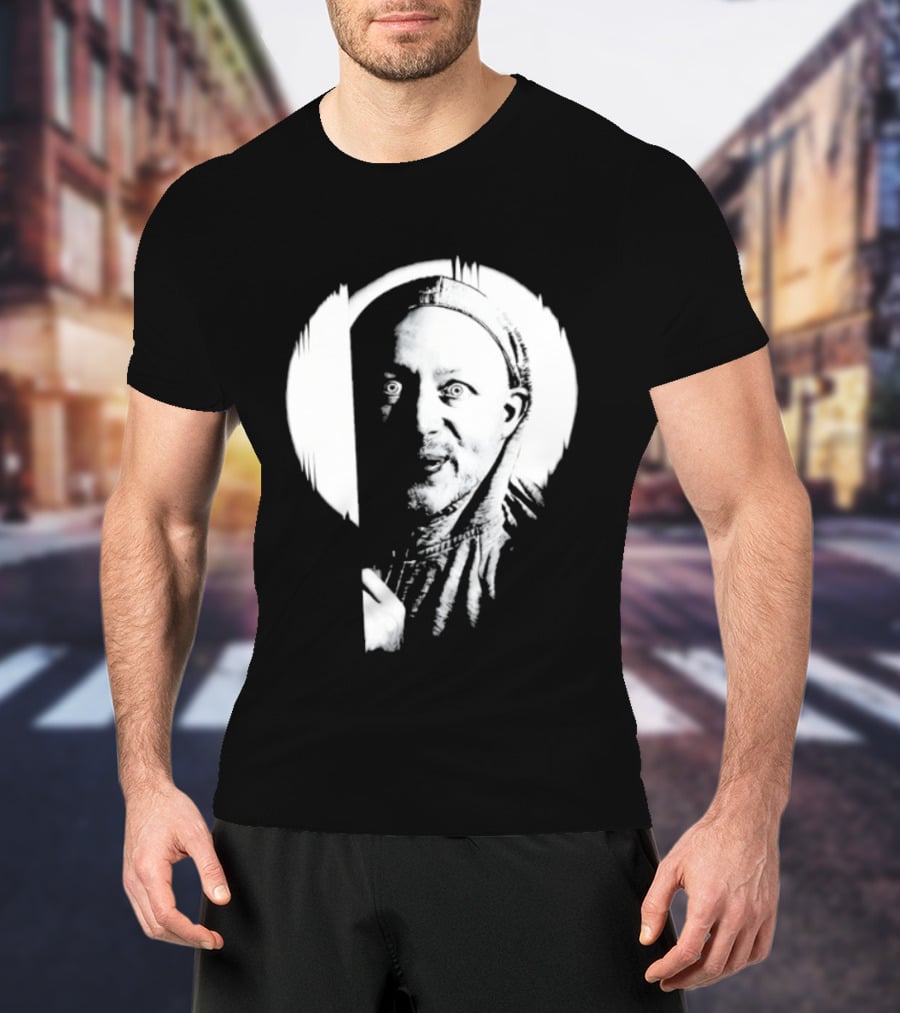 Brian Limond Curious Guy Face Sketch Circle T-Shirt