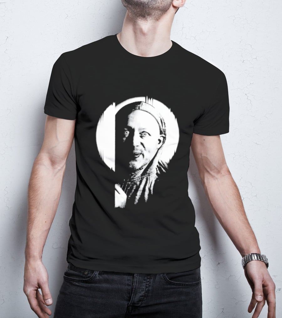 Brian Limond Curious Guy Face Sketch Circle T-Shirt