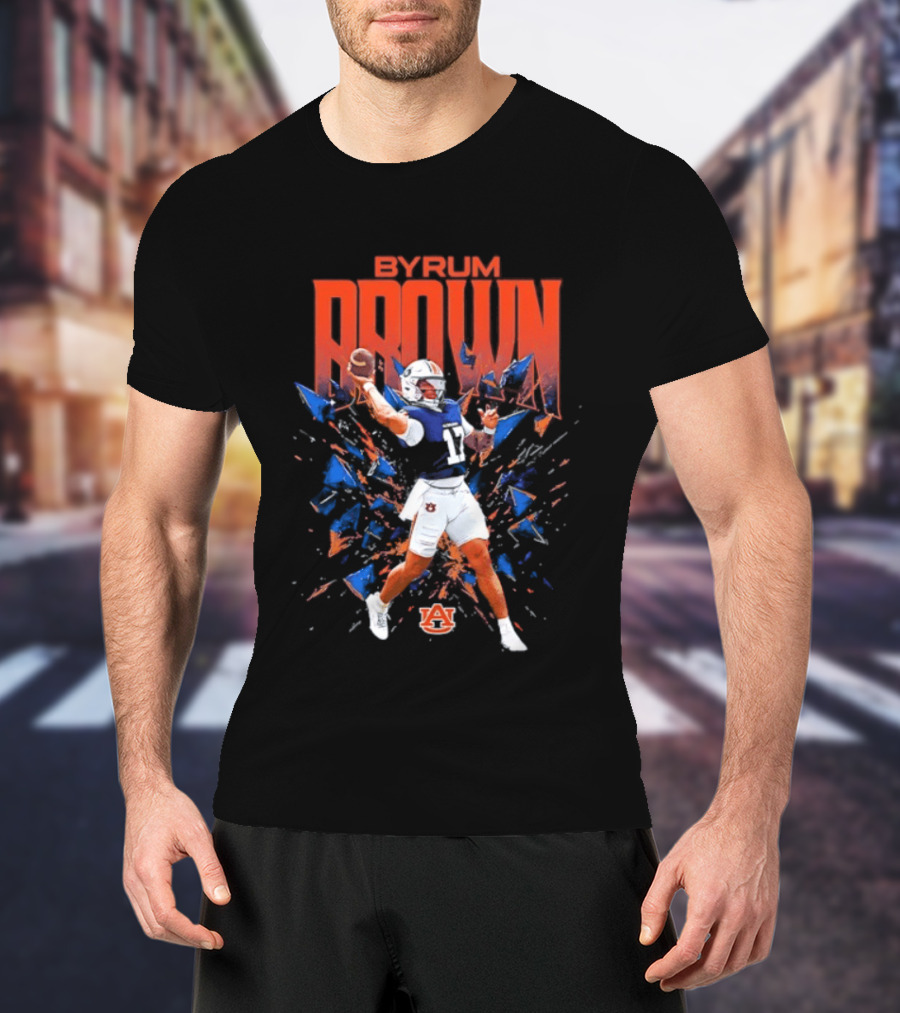 Byrum Brown Auburn Tigers Football Player T-Shirt